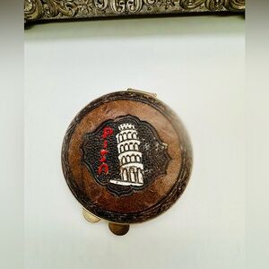 Vintage Leather Pisa Compact Mirror